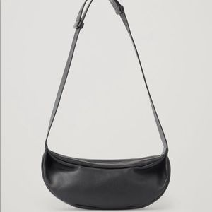 COS swing crossbody bag leather black